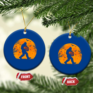 Funny Halloween Bigfoot Pumpkin Ceramic Ornament Spooky Cryptid Autumn Gift