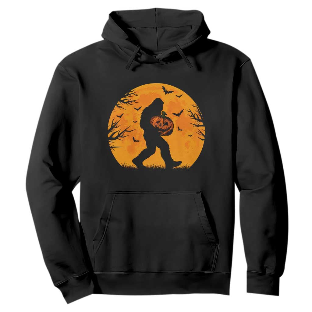 Funny Halloween Bigfoot Pumpkin Hoodie Spooky Cryptid Autumn Gift