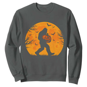 Funny Halloween Bigfoot Pumpkin Sweatshirt Spooky Cryptid Autumn Gift
