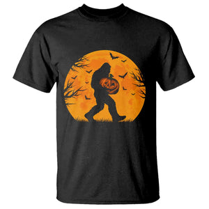 Funny Halloween Bigfoot Pumpkin T Shirt Spooky Cryptid Autumn Gift