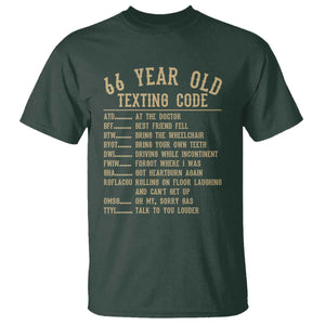 Funny 66 Year Old Texting Code T Shirt Senior Citizen 66th Birthday Gift