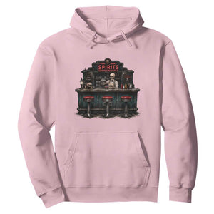 Skeleton Bartender Halloween Haunted Bar Hoodie Spirits Served Nightly Bar Lover