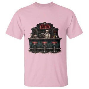 Skeleton Bartender Halloween Haunted Bar T Shirt Spirits Served Nightly Bar Lover