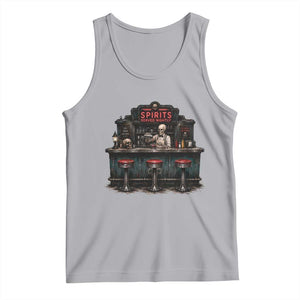Skeleton Bartender Halloween Haunted Bar Tank Top Spirits Served Nightly Bar Lover