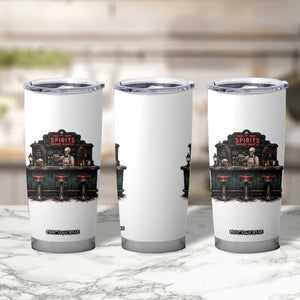 Skeleton Bartender Halloween Haunted Bar Tumbler Cup Spirits Served Nightly Bar Lover