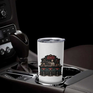 Skeleton Bartender Halloween Haunted Bar Tumbler Cup Spirits Served Nightly Bar Lover