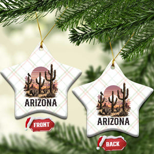 Arizona Halloween Retro Desert Cactus Ceramic Ornament Grand Canyon State Spooky Sunset