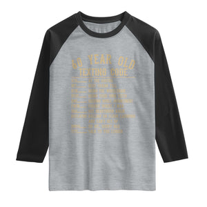 Funny 60 Year Old Texting Code Raglan Shirt Senior Citizen 60th Birthday Gift