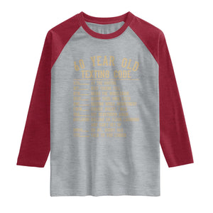 Funny 60 Year Old Texting Code Raglan Shirt Senior Citizen 60th Birthday Gift