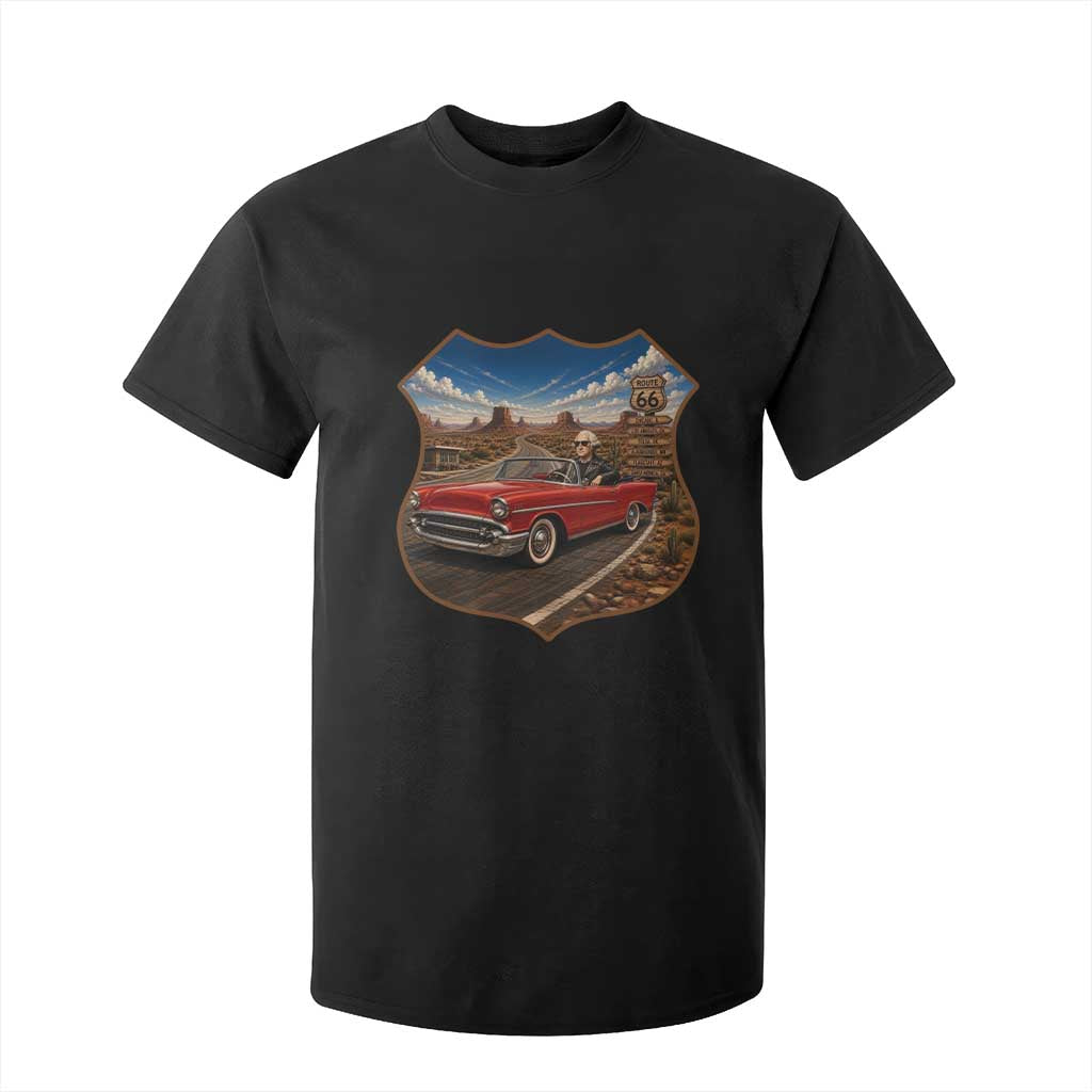 Funny George Washington Route Highway 66 T Shirt For Kid Historical Parody Patriotic Road Trip