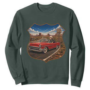 Funny George Washington Route Highway 66 Sweatshirt Historical Parody Patriotic Road Trip