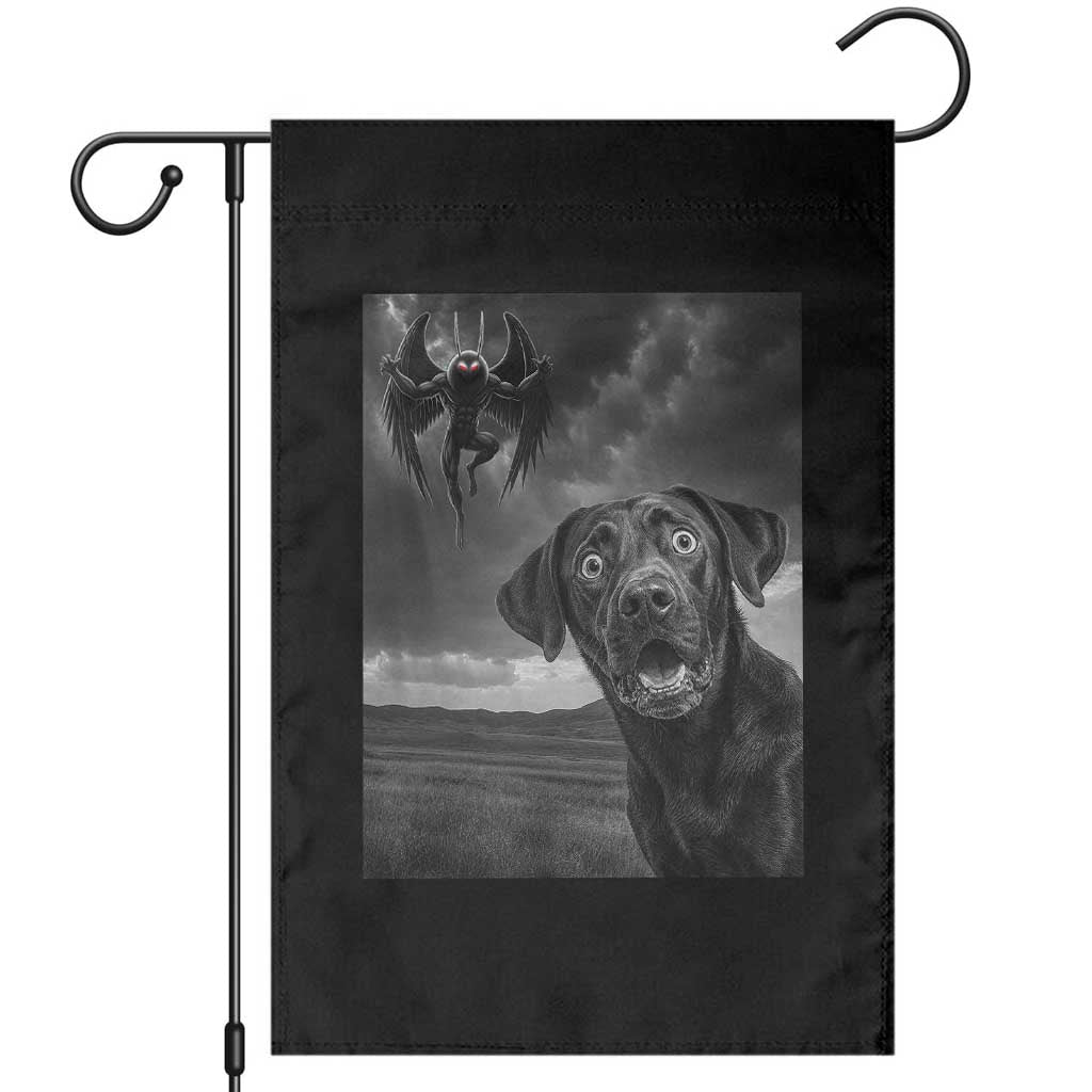 Funny Labrador Selfie With Mothman Garden Flag Cryptid Gift TS12 White Print Your Wear