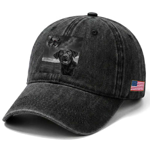 Funny Labrador Selfie With Mothman Washed Cotton Baseball Cap Cryptid Gift TS12 Print Your Wear