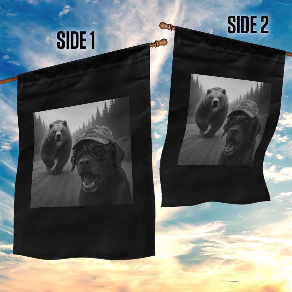 Funny Labrador Selfie With Bear Garden Flag Dog Lover Gift TS12 Print Your Wear