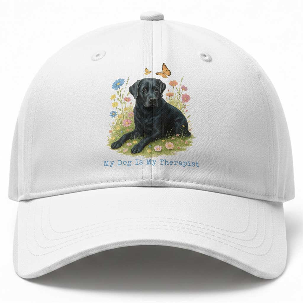 My Dog Is My Therapist Baseball Cap Labrador Retriever Lover Gift TS12 Print Your Wear