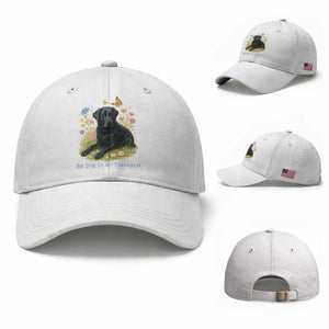 My Dog Is My Therapist Baseball Cap Labrador Retriever Lover Gift TS12 Baseball Cap Universal Fit White Print Your Wear