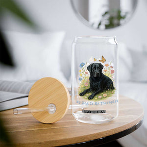 My Dog Is My Therapist Glass Can Labrador Retriever Lover Gift TS12 Print Your Wear