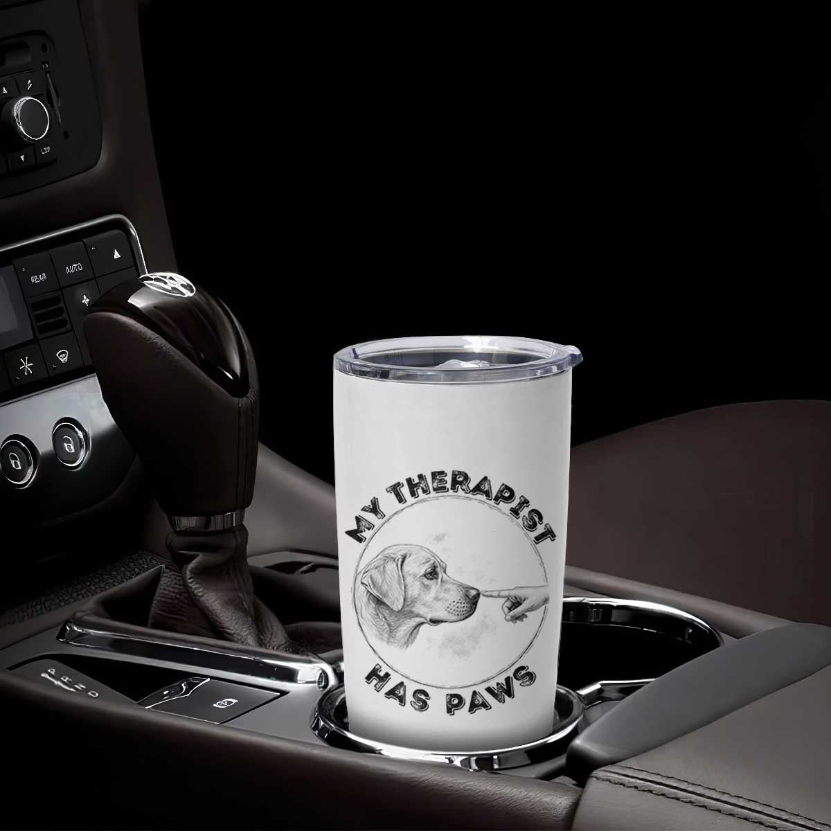 Funny Labrador Retriever Gift Tumbler Cup My Therapist Has Paws TS12 Print Your Wear
