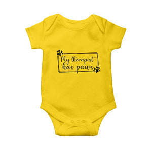 Funny Dog Lover Baby Onesie My Therapist Has Paws TS12 Daisy Print Your Wear