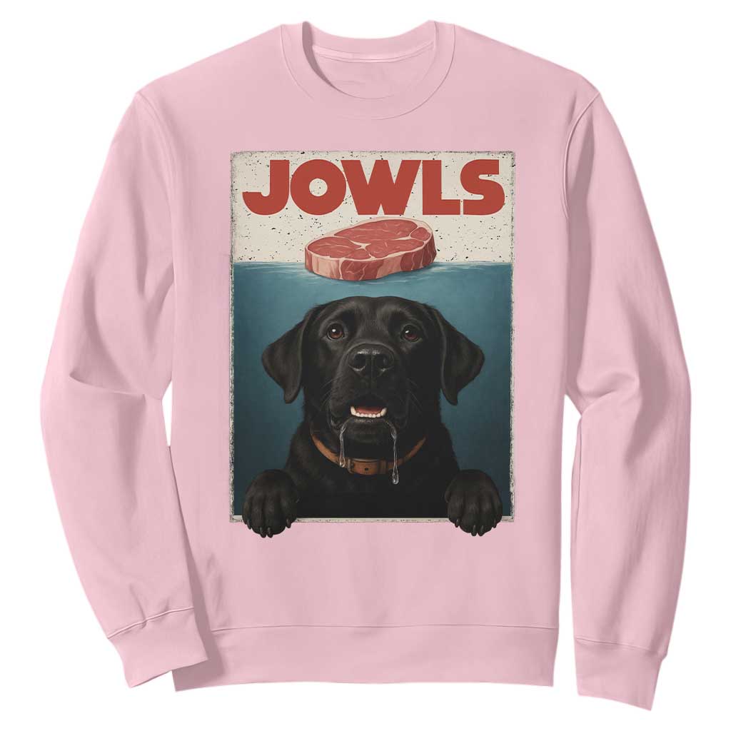 Black Labrador Retriever Sweatshirt Funny Jowls Horror Dog Poster TS12 Light Pink Print Your Wear