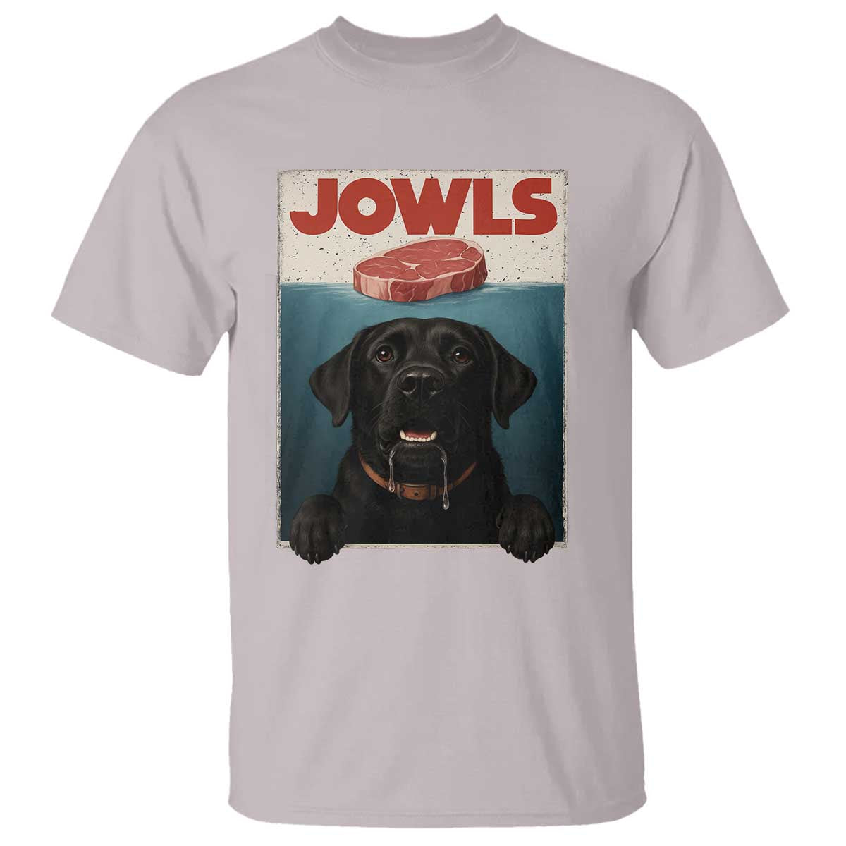 Black Labrador Retriever T Shirt Funny Jowls Horror Dog Poster TS12 Ice Gray Print Your Wear