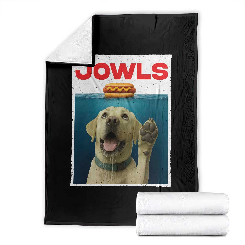 Funny Yellow Lab Jowls Throw Blanket Labrador Retriever Lover Gift TS12 Black Print Your Wear