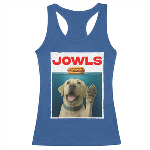 Funny Yellow Lab Jowls Racerback Tank Top Labrador Retriever Lover Gift TS12 Royal Blue Print Your Wear
