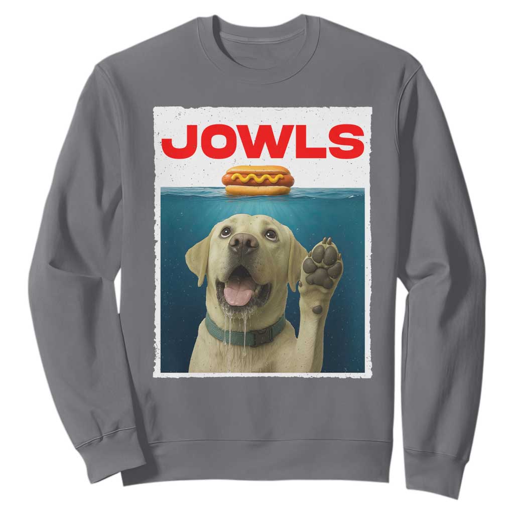 Funny Yellow Lab Jowls Sweatshirt Labrador Retriever Lover Gift TS12 Charcoal Print Your Wear