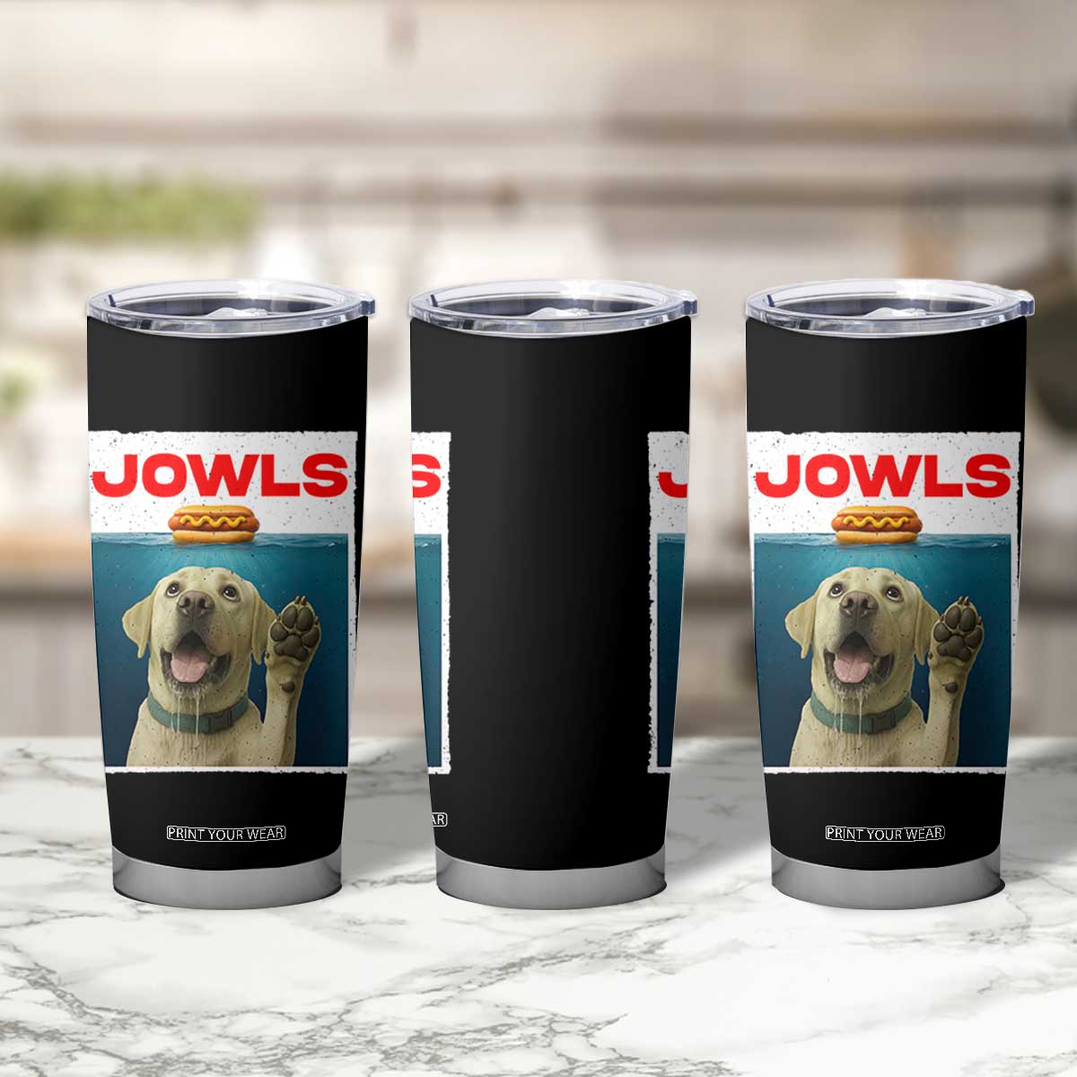 Funny Yellow Lab Jowls Tumbler Cup Labrador Retriever Lover Gift TS12 Print Your Wear