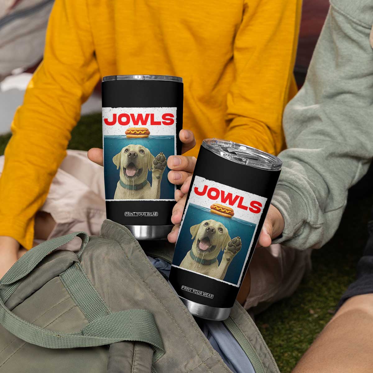 Funny Yellow Lab Jowls Tumbler Cup Labrador Retriever Lover Gift TS12 Print Your Wear