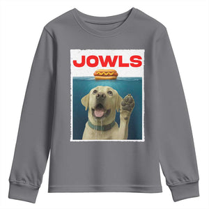 Funny Yellow Lab Jowls Youth Sweatshirt Labrador Retriever Lover Gift TS12 Charcoal Print Your Wear