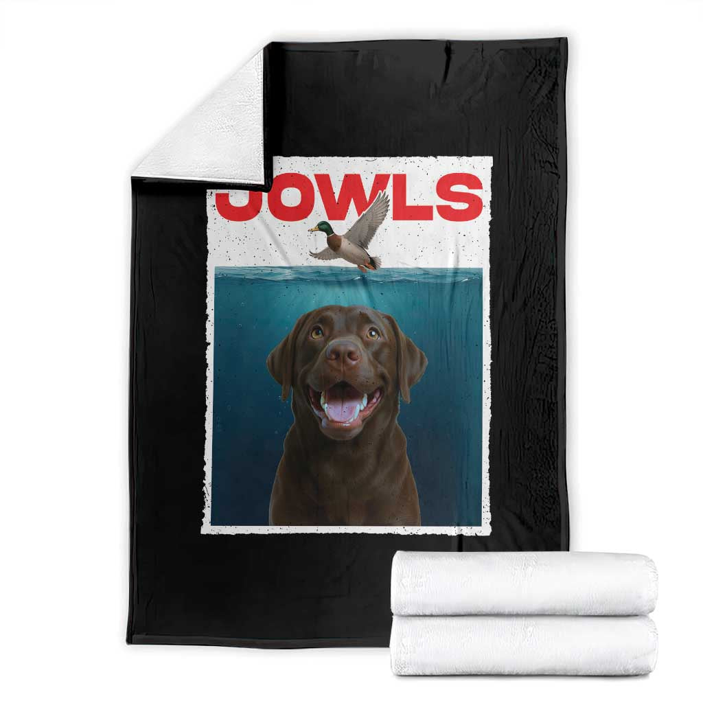 Chocolate Labrador Retriever Throw Blanket Funny Jowls Horror Dog Poster TS12 Black Print Your Wear