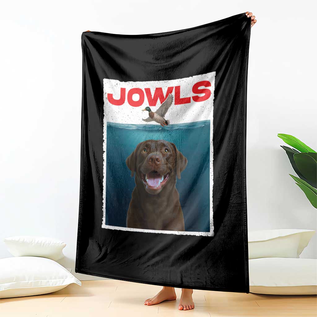 Chocolate Labrador Retriever Throw Blanket Funny Jowls Horror Dog Poster TS12 Print Your Wear