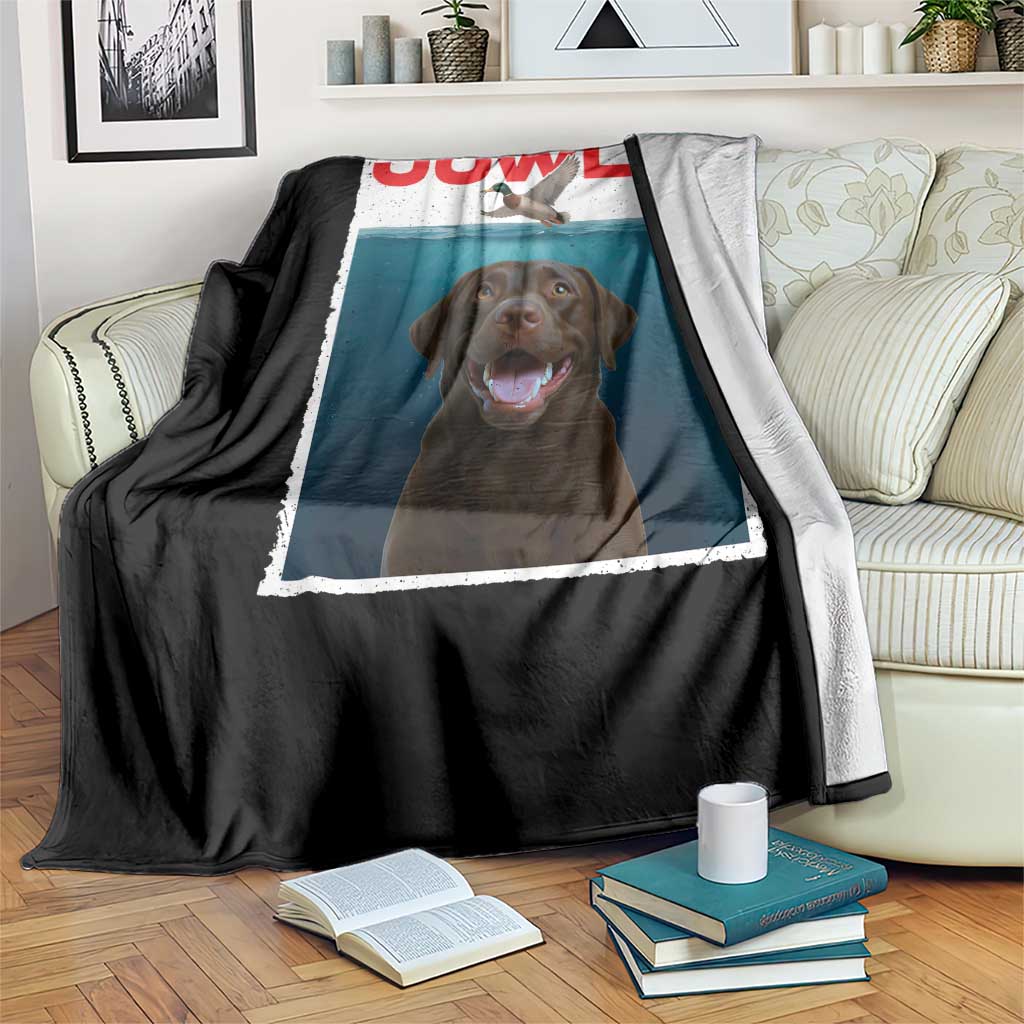 Chocolate Labrador Retriever Throw Blanket Funny Jowls Horror Dog Poster TS12 Print Your Wear