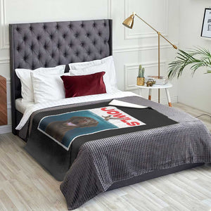 Chocolate Labrador Retriever Throw Blanket Funny Jowls Horror Dog Poster TS12 Print Your Wear