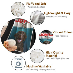 Chocolate Labrador Retriever Throw Blanket Funny Jowls Horror Dog Poster TS12 Print Your Wear