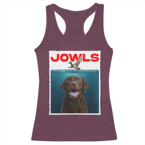 Chocolate Labrador Retriever Racerback Tank Top Funny Jowls Horror Dog Poster TS12 Maroon Print Your Wear