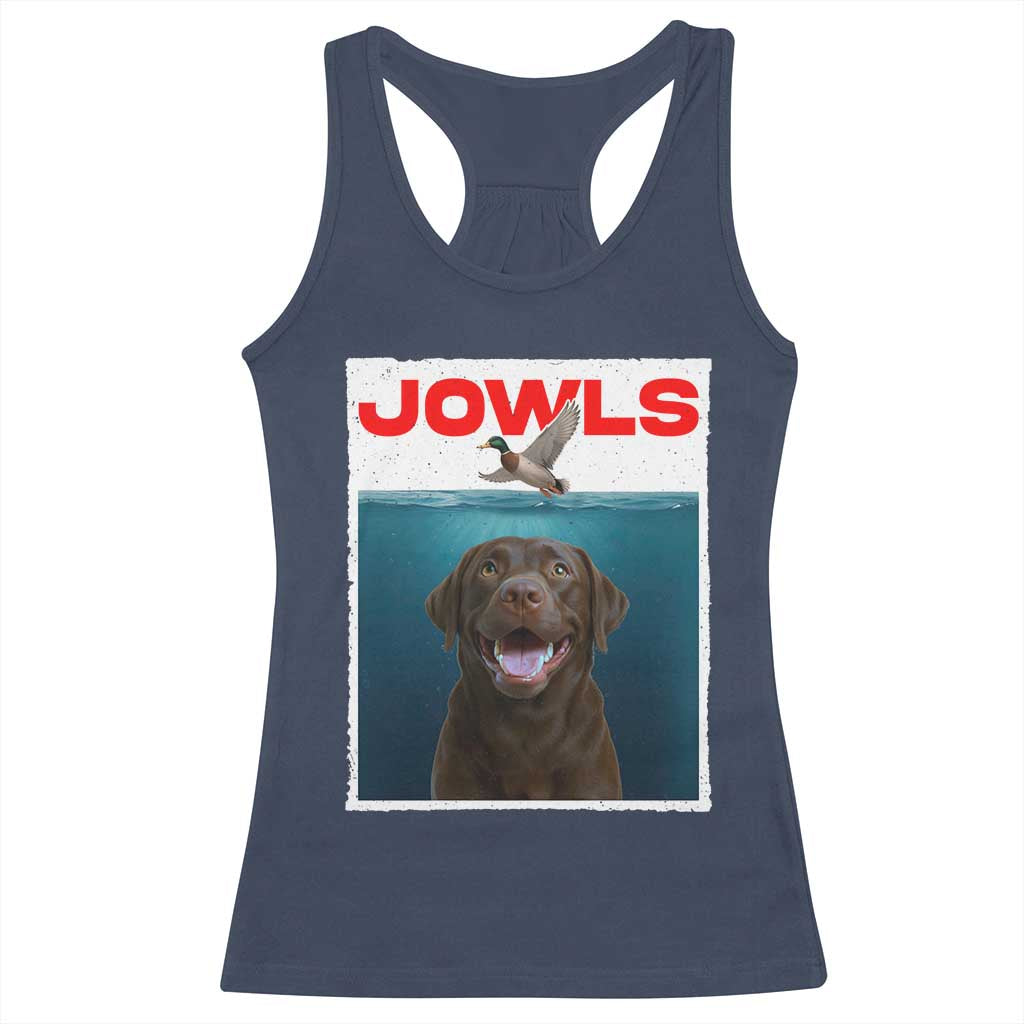 Chocolate Labrador Retriever Racerback Tank Top Funny Jowls Horror Dog Poster TS12 Navy Print Your Wear
