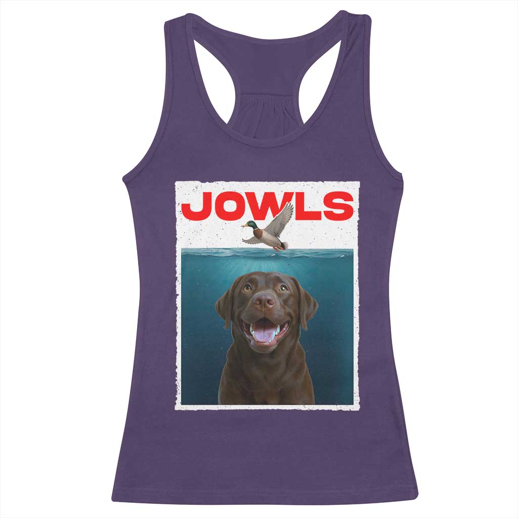 Chocolate Labrador Retriever Racerback Tank Top Funny Jowls Horror Dog Poster TS12 Purple Print Your Wear