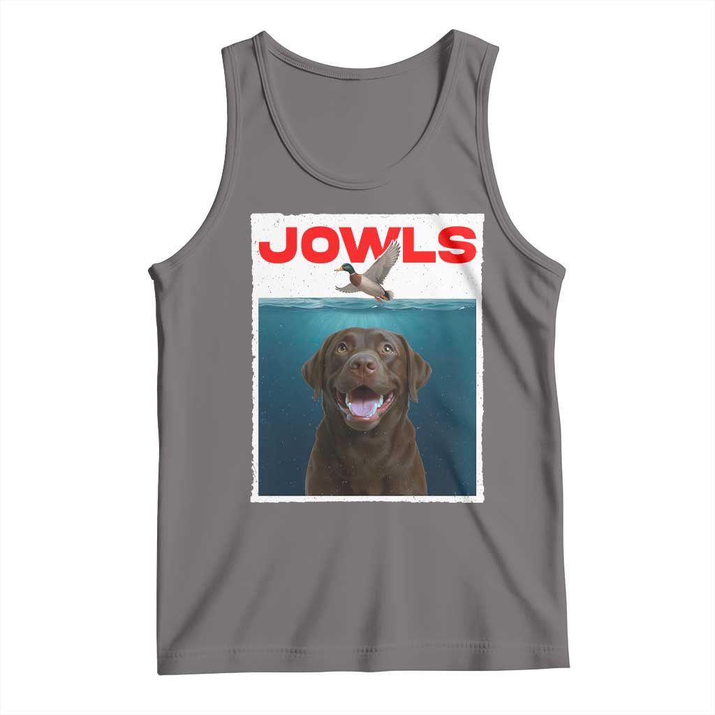 Chocolate Labrador Retriever Tank Top Funny Jowls Horror Dog Poster TS12 Deep Heather Print Your Wear
