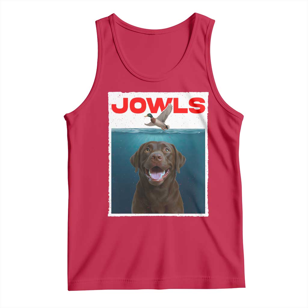 Chocolate Labrador Retriever Tank Top Funny Jowls Horror Dog Poster TS12 Red Print Your Wear