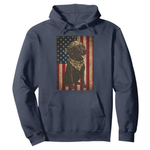 Black Labrador Hoodie Hunting American Flag Dog Lover Gift TS12 Navy Print Your Wear