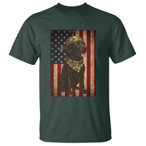 Black Labrador T Shirt Hunting American Flag Dog Lover Gift TS12 Dark Forest Green Print Your Wear