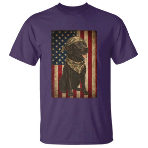 Black Labrador T Shirt Hunting American Flag Dog Lover Gift TS12 Purple Print Your Wear
