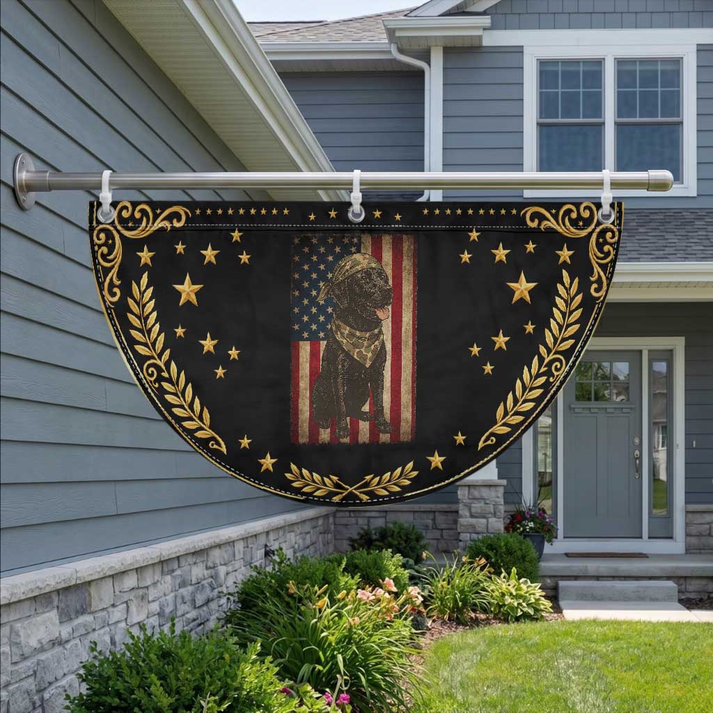 Black Labrador Patriotic Fan Flag Hunting American Flag Dog Lover Gift TS12 2pcs pack Vintage Black Print Your Wear