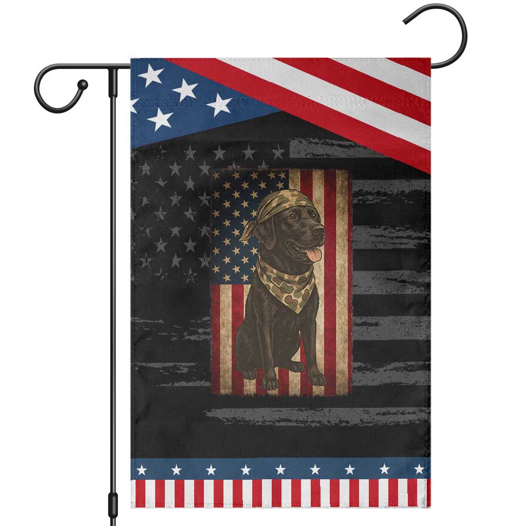 Black Labrador Garden Flag Hunting American Flag Dog Lover Gift TS12 Distressed Black Blue Print Your Wear