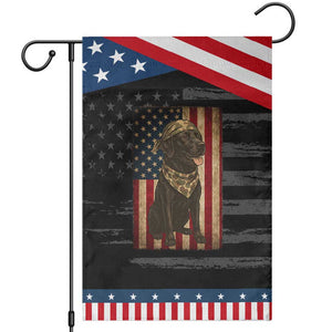 Black Labrador Garden Flag Hunting American Flag Dog Lover Gift TS12 Distressed Black Blue Print Your Wear