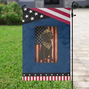 Black Labrador Garden Flag Hunting American Flag Dog Lover Gift TS12 Classic Blue Black Print Your Wear