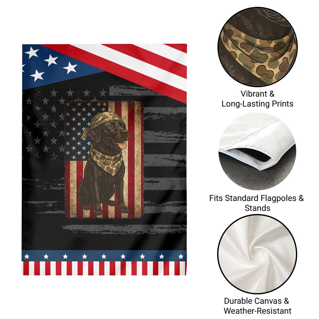 Black Labrador Garden Flag Hunting American Flag Dog Lover Gift TS12 Print Your Wear