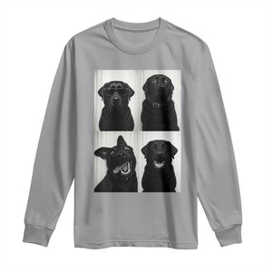 Funny Black Lab Long Sleeve Shirt Photobooth Selfie Dog Mom Gift TS12 Sport Gray Print Your Wear